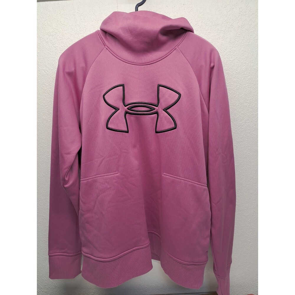 Under Armour Women's Cold Gear Mock Neck Loose Purple Hoodie Size L
